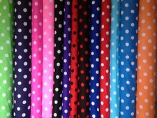 Spotted polka dot polycotton