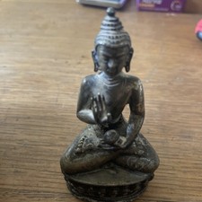 Tibet-Antique Cast Silver Medicine Buddha 'Bhaisajyaguru' with Copper Base-168g