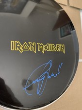 Simon Dawson - Iron Maiden   **HAND SIGNED**  Drumhead / Drumskin  -  AUTOGRAPH