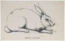 William Henry Ladd - Early 20th Century Pen and Ink Drawing, Sketch of a Rabbit