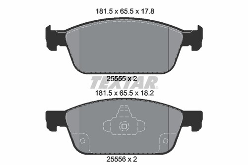 Brake pads set front - pads, right