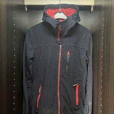 Superdry Windtrekker Hooded Jacket Black Red Soft Shell NEW Japan Mens S