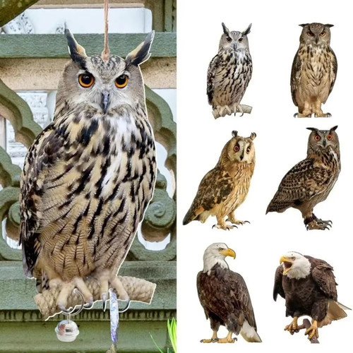 Owl decoy bird deterrent - owl,
