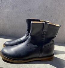 POM D’API BOYS NAVY LEATHER CHELSEA BOOTS SIZE UK 13