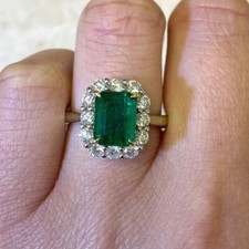 3.5Ct Emerald Cut Green
