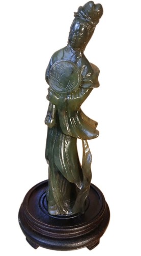Statue guanyin jade sculpte - statue,