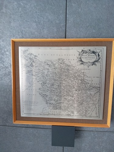 Vintage etched metal map of - metal,