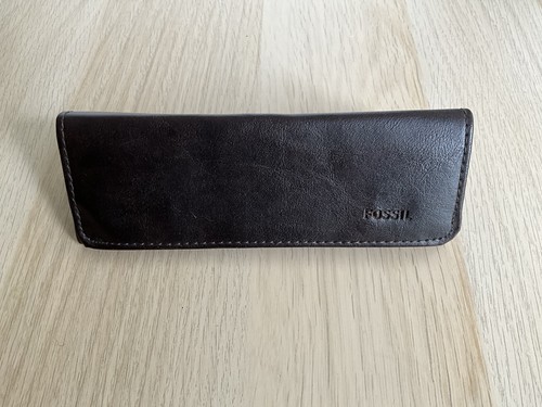 Brown leather effect fossil - effect,