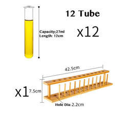 Wooden Rack with Borosilicate