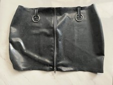 THE FEDERATION RUBBER LATEX HOOP RING MINI SKIRT  BRAND NEW CROSS DRESS