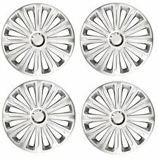 15" Silver Multi-Spoke Wheel Trims Hub Caps Covers Protectors Set of 4 ABS