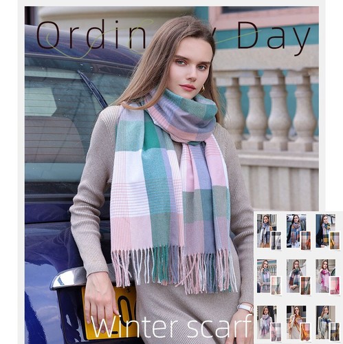 Cashmere blend scarf women - blend,