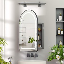 Arched led bathroom - led, mirror