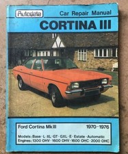 Autodata Repair Manual Ford Cortina Mk3 1970-1976