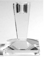 OLEG CASSINI 130541  Alanna Lead Crystal Glass Candlestick 6 Inches New in Box