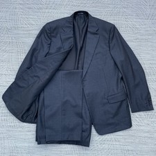 Pal Zileri Men's 2 Piece Suit UK 48 W39 L28 Dark Grey 100% Wool Made in Italy