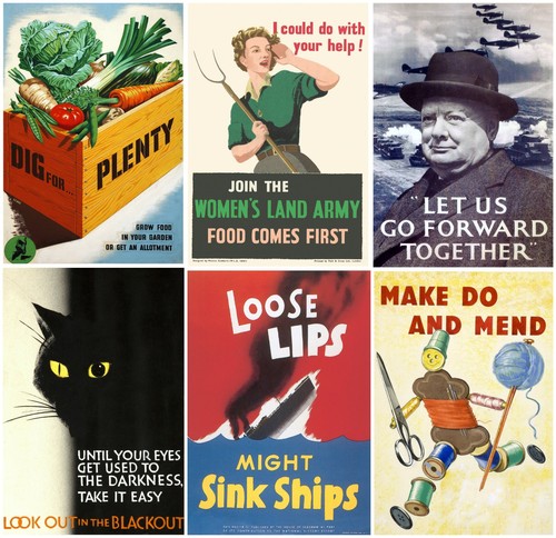 Vintage war poster wall - war, art