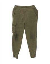 GAP Girls Cargo Tracksuit Trousers Joggers 8-9 Years Medium Khaki Flecked OB03