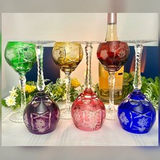 Bohemian Colored Wine Glasses