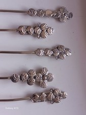 X33  17 or 18th century Indian Solid Silver Fanam coins Sterling silver Cultery 