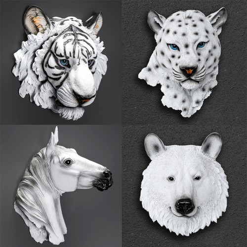 Animal head wall statue - 3d,