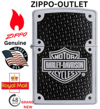 Genuine Brand New ZIPPO Lighter HARLEY DAVIDSON MOTORCYCLE  Black/Satin Chrome