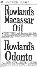 ROWLANDS Odonto & Macassar Oil Toiletries ADVERT Very Small 1890 Print Ad 695/48