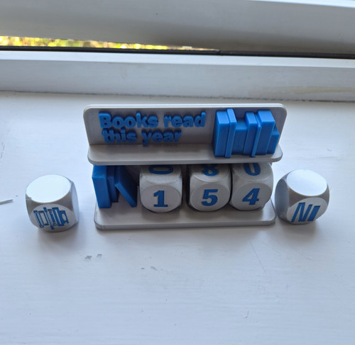 Blue silver plastic - &,
