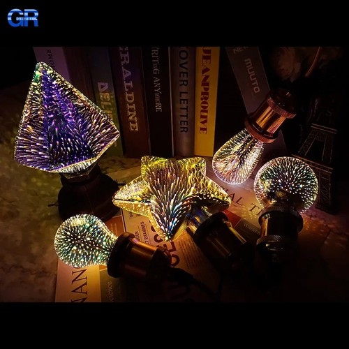 Colorful led edison bulb - 3d,