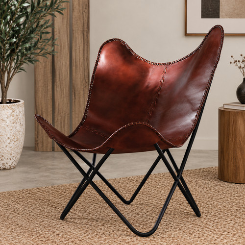Genuine brown leather - brown,