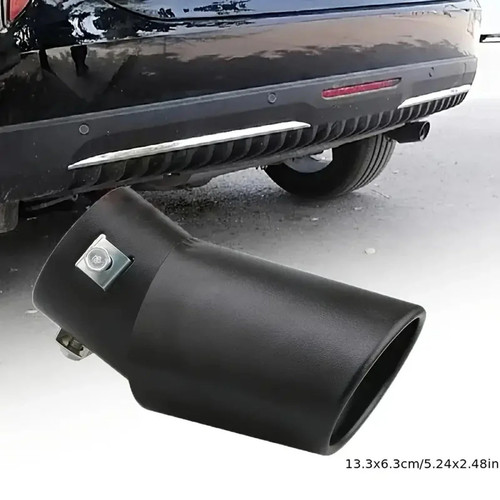 Black universal car exhaust - exhaust, ss