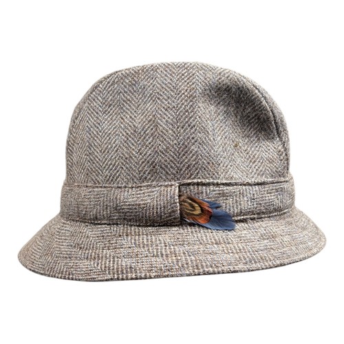 Vintage herdwick tweed trilby - herdwick,