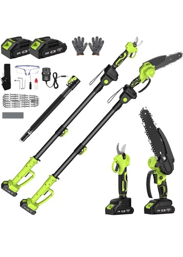 Cordless pole pruning - pole, shears