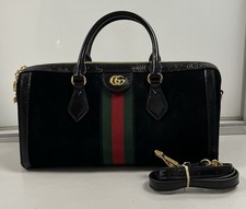 GUCCI Black Suede Ophida