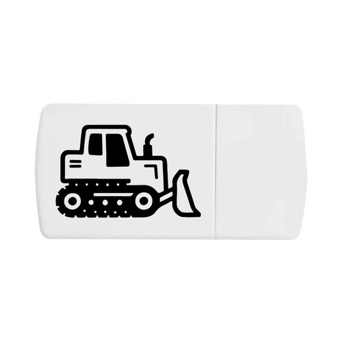 Toy bulldozer pill box with - 'toy,