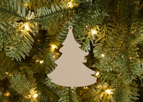 Wooden christmas tree - wooden, shape