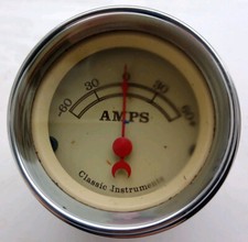 2" Classic Instruments Amps Gauge & Bracket Boat  - Magnolia