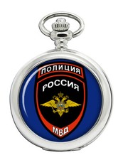 Russian police pocket watch - police,