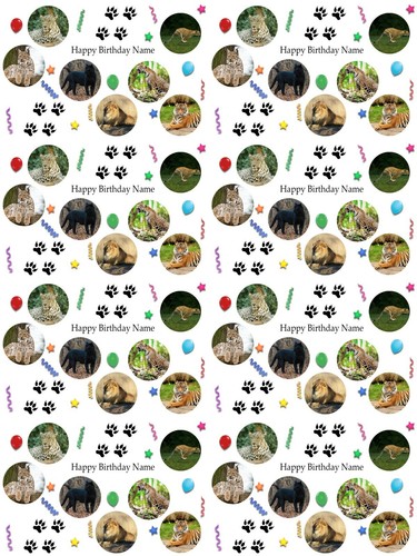 Big cats wildlife personalised - big,