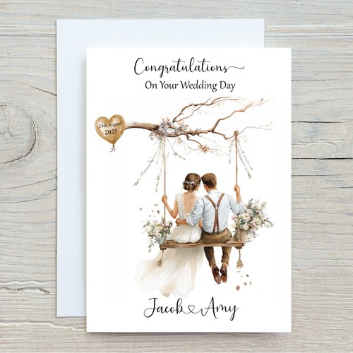 Personalised wedding day - day, cards