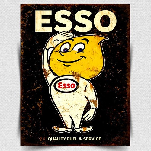 Esso oil petrol - esso, sign