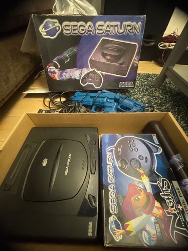 Sega saturn console boxed with - sega,