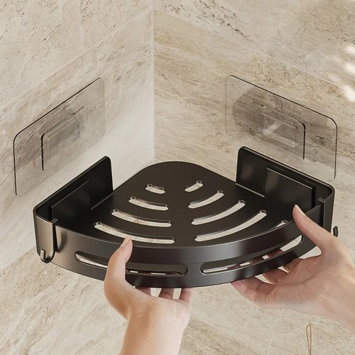 Drill bathroom corner shelf - no,