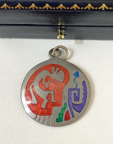 Vintage enamelled kokopelli - vintage,