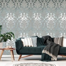 Teal silver metallic foil matt