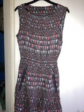 Pearl Lowe vintage style aztec pattern Zip pocket  Dress Size 14