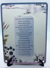 Feeling Dark poem Easel Card I'm there for you depression support friend family