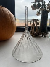 Glass Apothecary / Scientific Glass Funnel - Georgian / Victorian Hand Blown