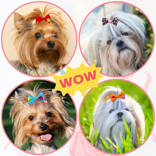 30pcs dog bows - with, rubber