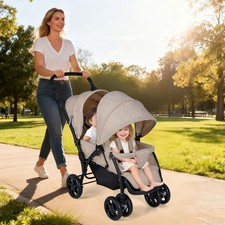 Double baby stroller pushchair - baby,